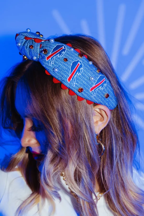 Buffalo Bills Adult Cross Stitch Headband-Brianna Cannon New