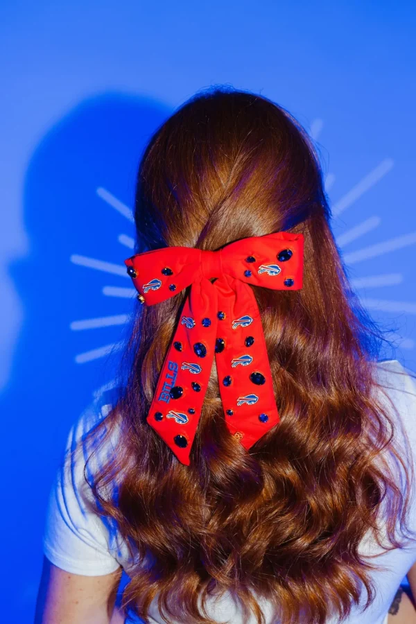 Buffalo Bills Red Bow Barrette-Brianna Cannon Clearance
