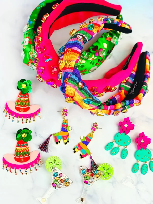 Burro Piñata Earrings with Metallic Tassel Tail-Brianna Cannon New