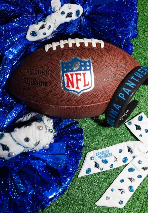 Carolina Panthers White Bow Barrette-Brianna Cannon Hot