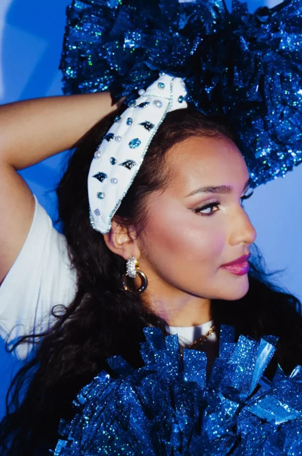 Carolina Panthers White Logo Headband-Brianna Cannon Hot