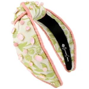 Chartreuse and Blush Jacquard Headband-Brianna Cannon Sale