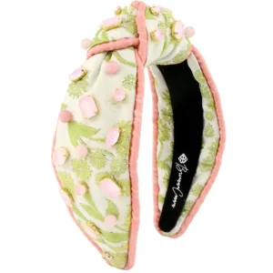 Chartreuse and Blush Jacquard Headband-Brianna Cannon Sale