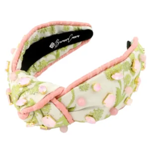 Chartreuse and Blush Jacquard Headband-Brianna Cannon Sale