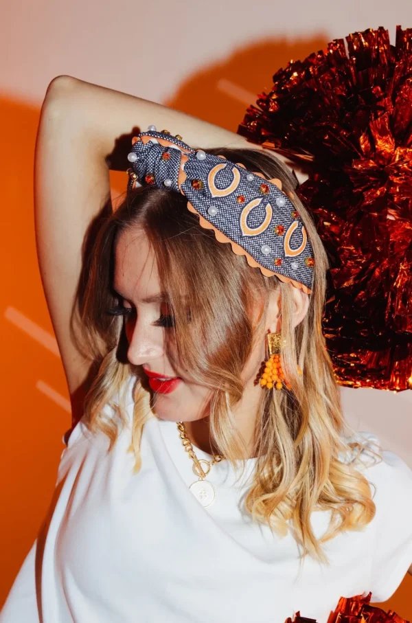 Chicago Bears Adult Cross Stitch Headband-Brianna Cannon Outlet