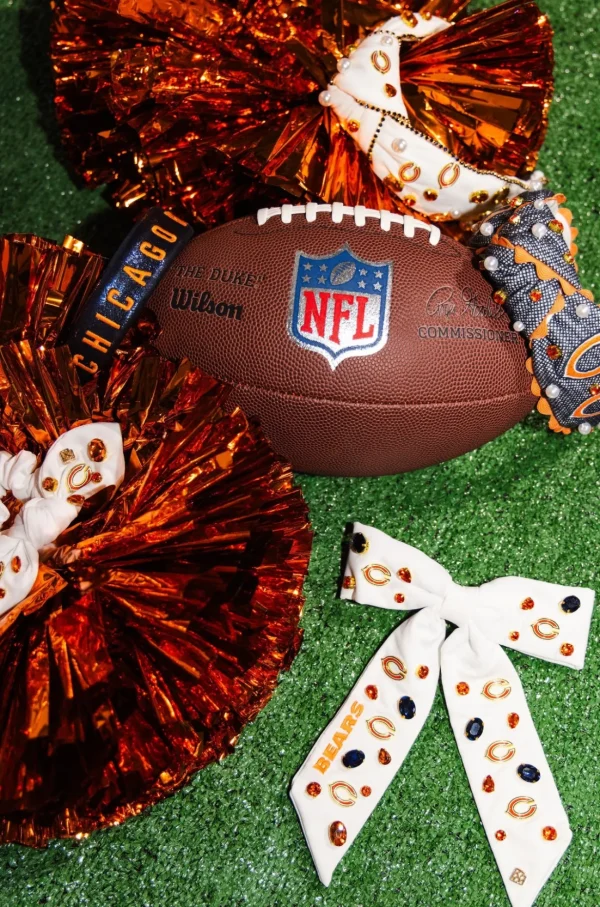 Chicago Bears White Bow Barrette-Brianna Cannon Sale