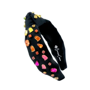 Child Size Black Headband With Neon Ghosts and Crystals-Brianna Cannon Online