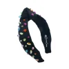 Child Size Black Headband with Rainbow Beads-Brianna Cannon Best