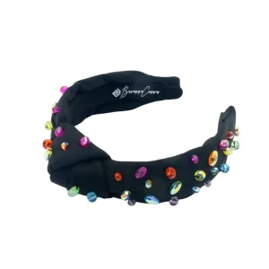 Child Size Black Headband with Rainbow Beads-Brianna Cannon Best