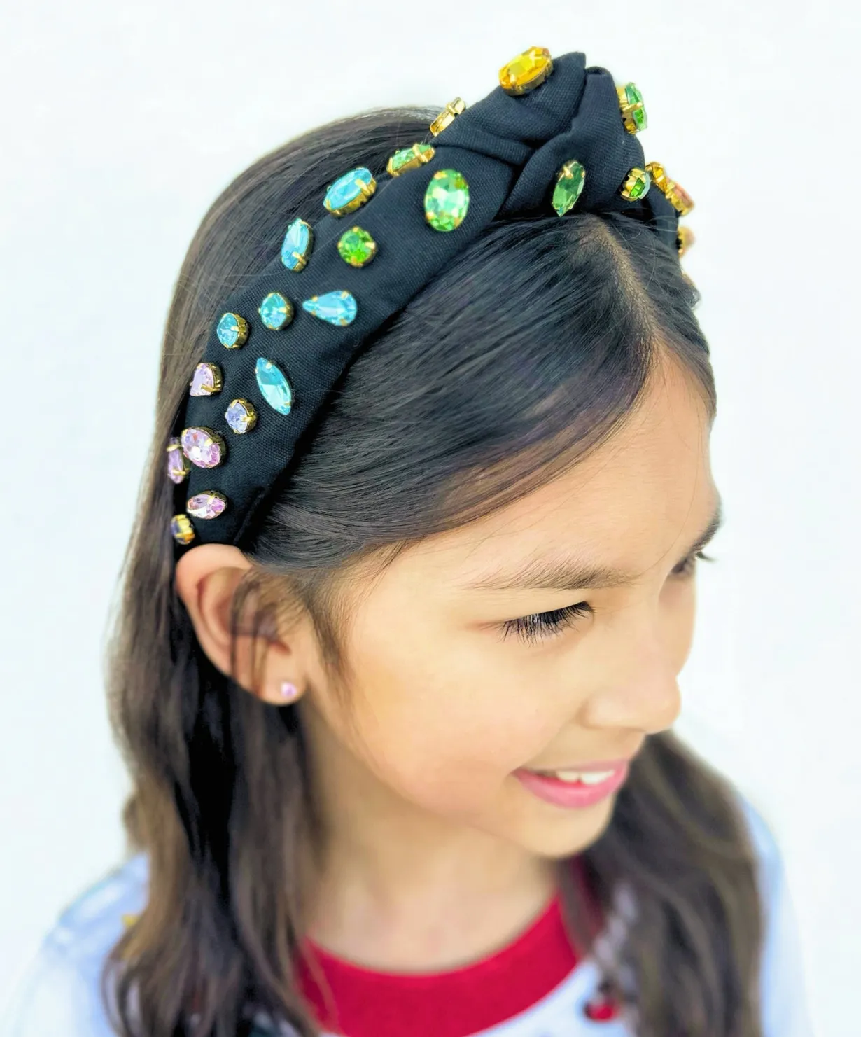 child_size_black_rainbow__2.webp Child Size Black Rainbow Gradient Headband With Hand-Sewn Crystals-Brianna Cannon Hot