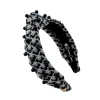 Child Size Black Scalloped Headband with Black Beads-Brianna Cannon Best