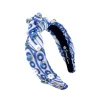 Child Size Blue & White Mykonos Eyelet Headband-Brianna Cannon Best
