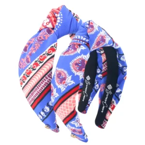Child Size Blue Bandana Knotted Headband-Brianna Cannon Sale