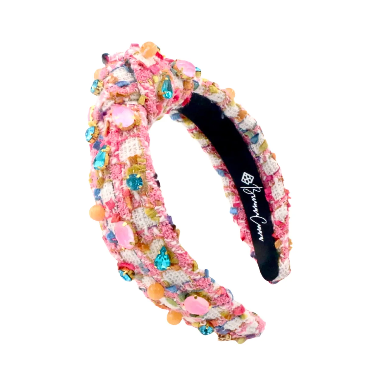 child_size_bubblegum_twee_0.webp Child Size Bubblegum Tweed Headband with Crystals-Brianna Cannon Online