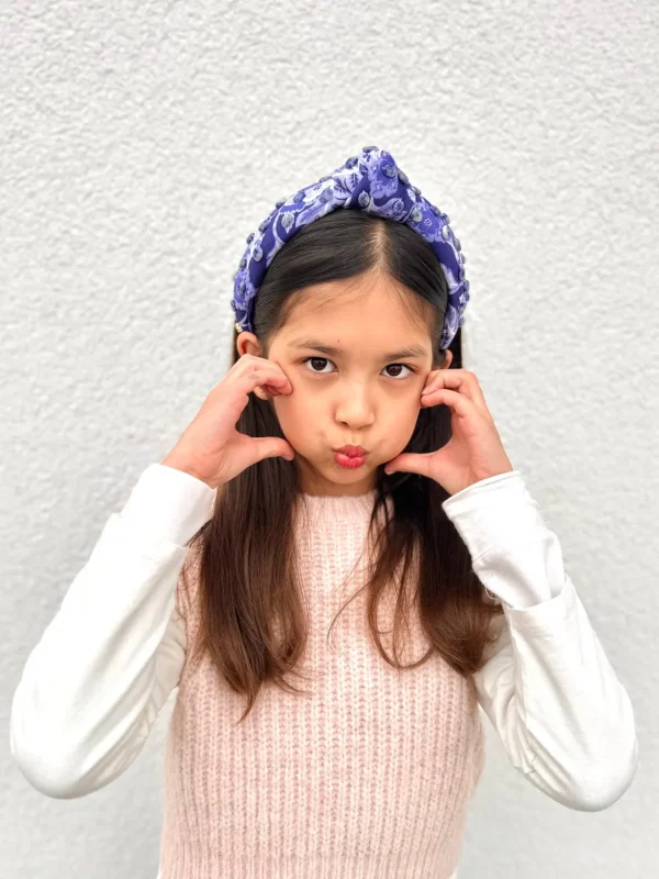 Child Size Chinoiserie Floral Headband with Beads-Brianna Cannon Best