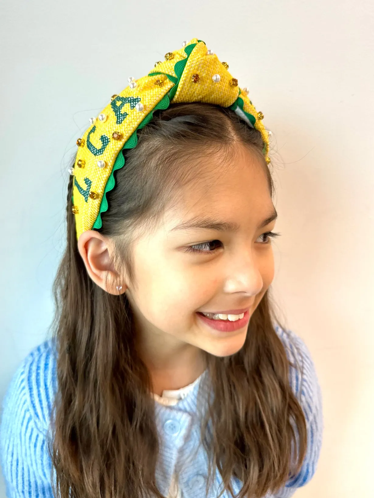 child_size_crossstitch_lc_1.webp Child Size Cross-stitch LCA Headband With Pearls and Crystals-Brianna Cannon Outlet