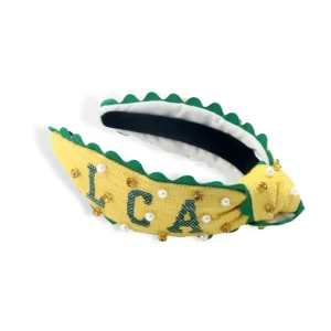Child Size Cross-stitch LCA Headband With Pearls and Crystals-Brianna Cannon Outlet