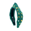 Child Size Green LCA Logo Headband With Pearls and Crystals-Brianna Cannon Best