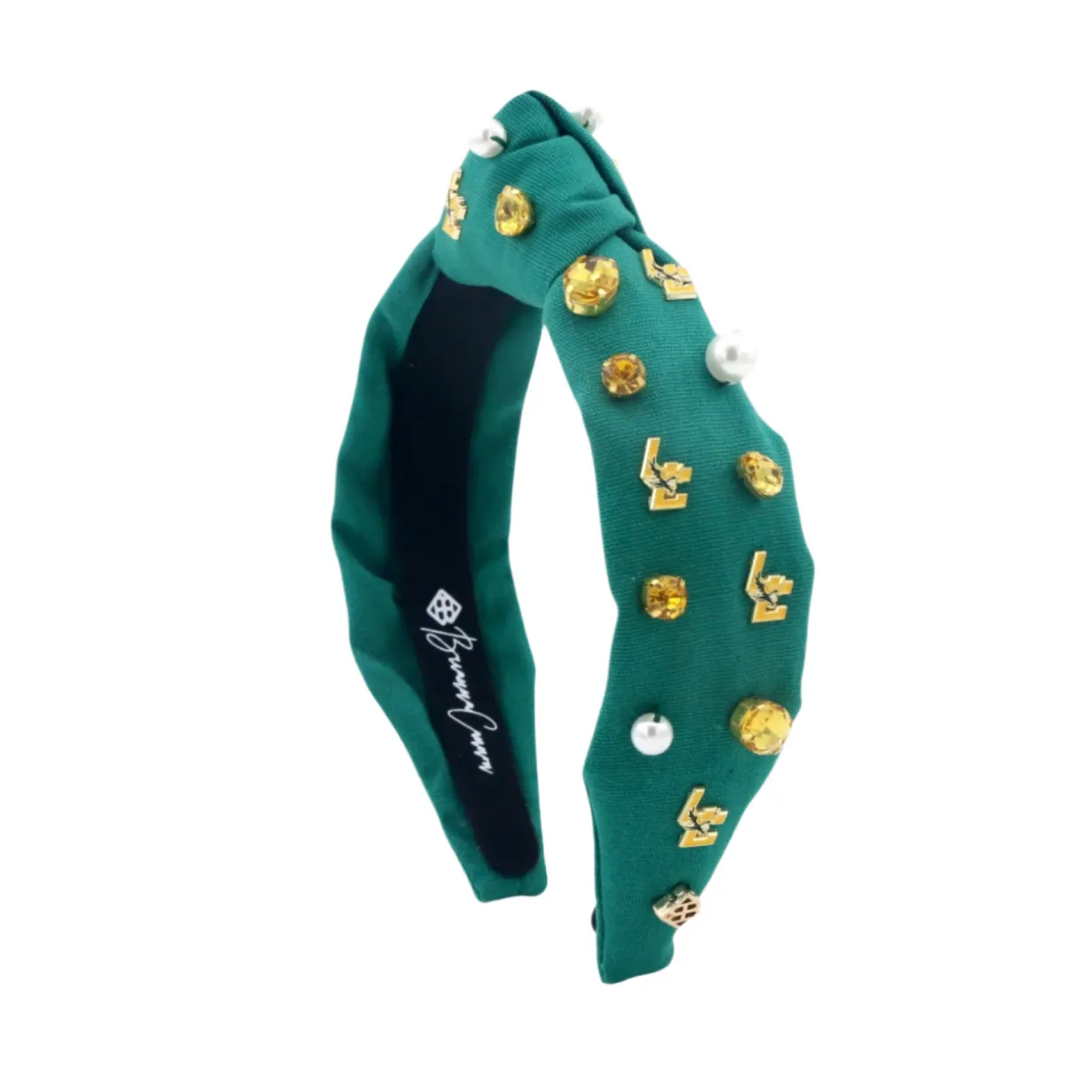 child_size_green_lca_logo_0.webp Child Size Green LCA Logo Headband With Pearls and Crystals-Brianna Cannon Best