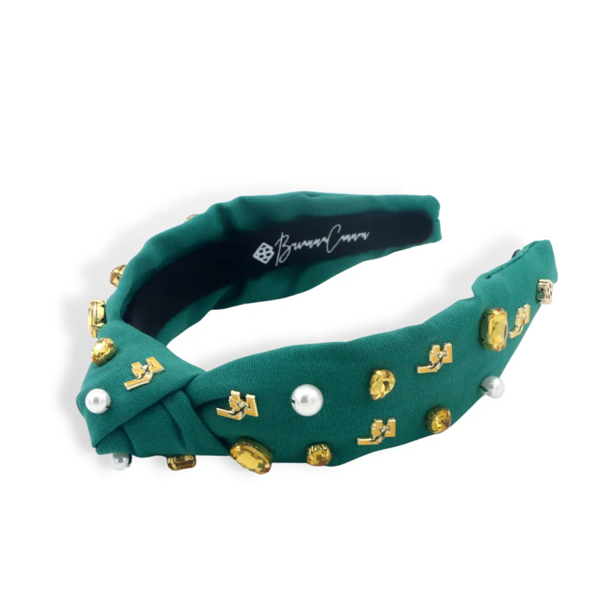 child_size_green_lca_logo_2.webp Child Size Green LCA Logo Headband With Pearls and Crystals-Brianna Cannon Best