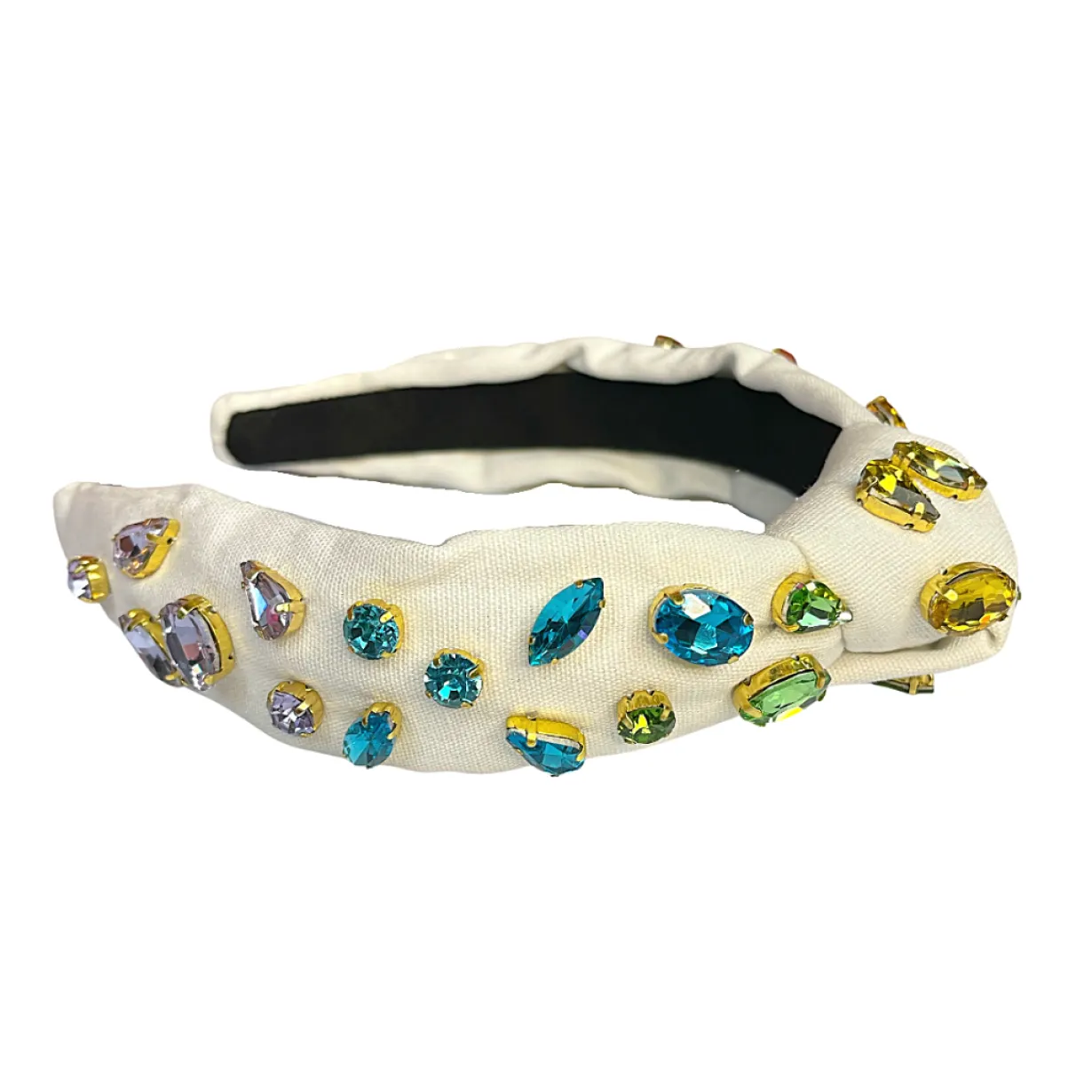 child_size_ivory_headband_1.webp Child Size Ivory Headband with Rainbow Gradient Hand-Sewn Crystals-Brianna Cannon Discount