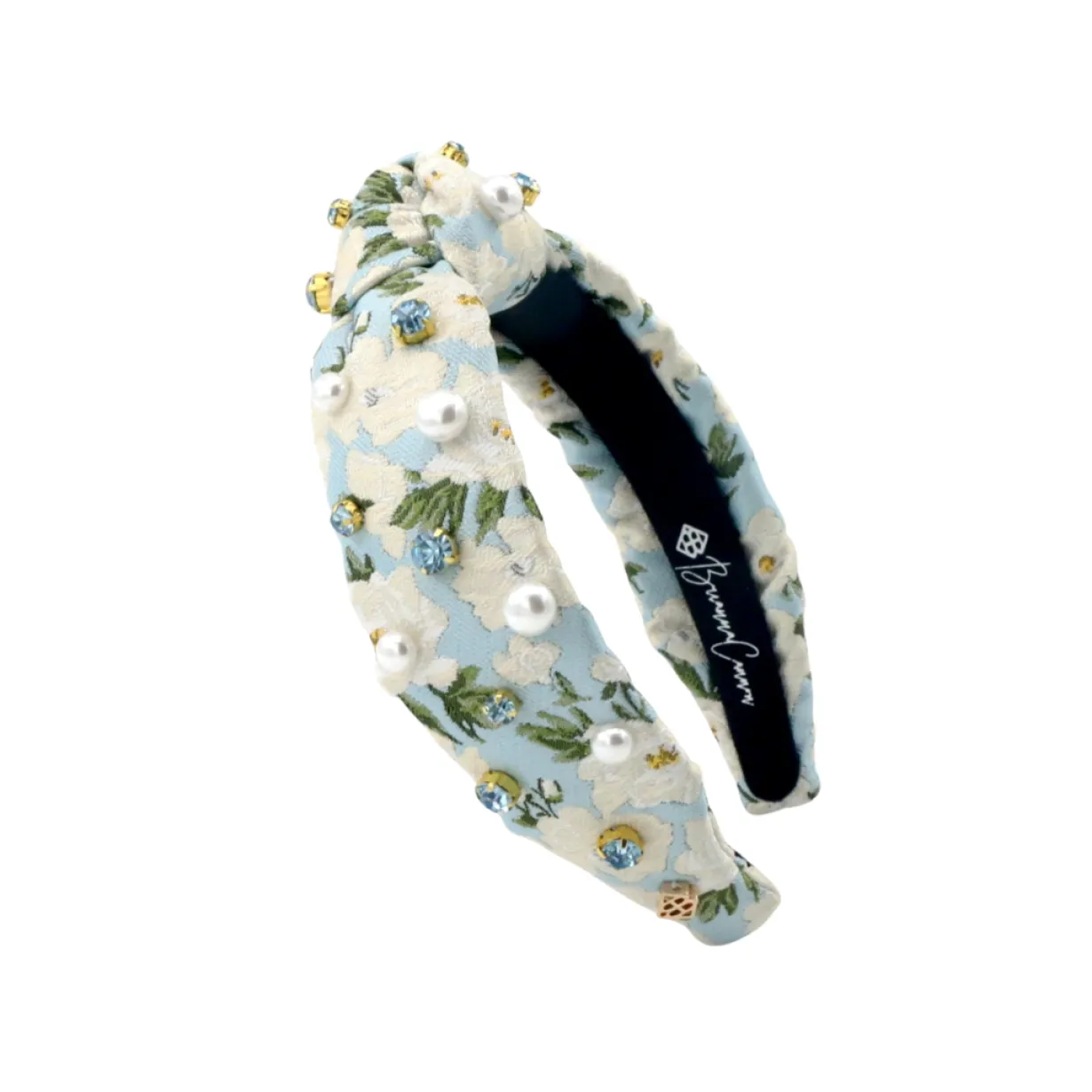 child_size_light_blue__wh_0.webp Child Size Light Blue & White Floral Headband with Crystals & Pearls-Brianna Cannon Clearance