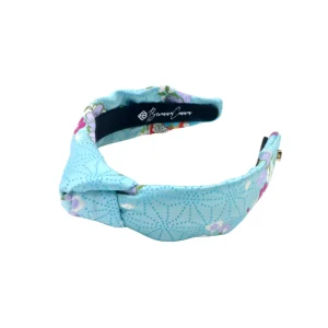 Child Size Light Blue Floral Silk Headband-Brianna Cannon Sale