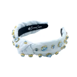 Child Size Light Blue Textured Headband with Crystals-Brianna Cannon Best