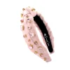Child Size Light Pink Textured Headband with Crystals-Brianna Cannon Hot