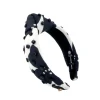 Child Size Monochrome Black Floral Headband with Black Beads-Brianna Cannon Outlet