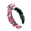 Child Size Mossy Floral Headband with Pink Beads-Brianna Cannon Online