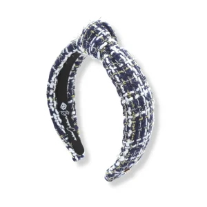 Child Size Navy, Gold & White Tweed Headband-Brianna Cannon Best