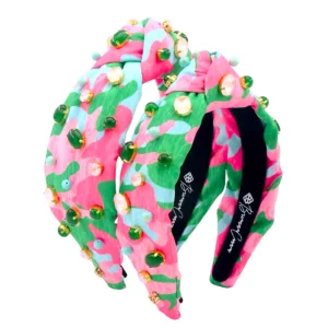 Child Size Pretty Country Pink, Green & Blue Headband-Brianna Cannon Outlet