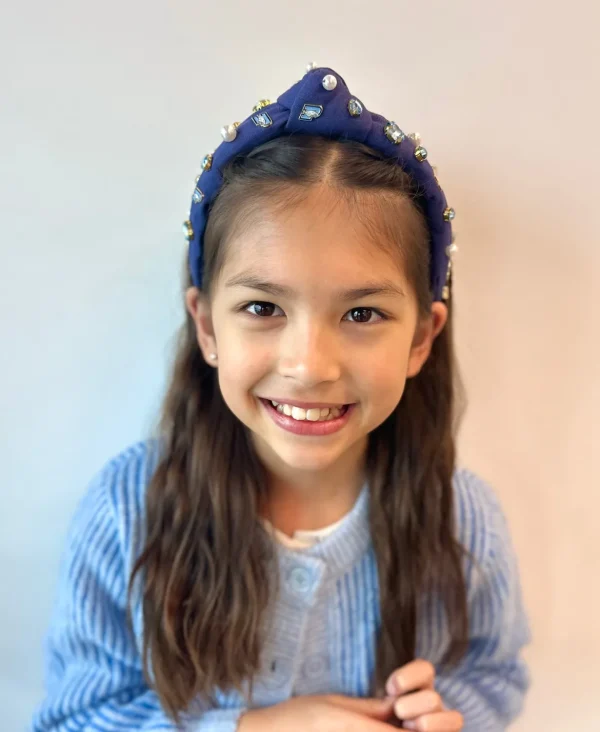 Child Size Prince of Peace Logo Headband With Pearls and Crystals-Brianna Cannon Sale