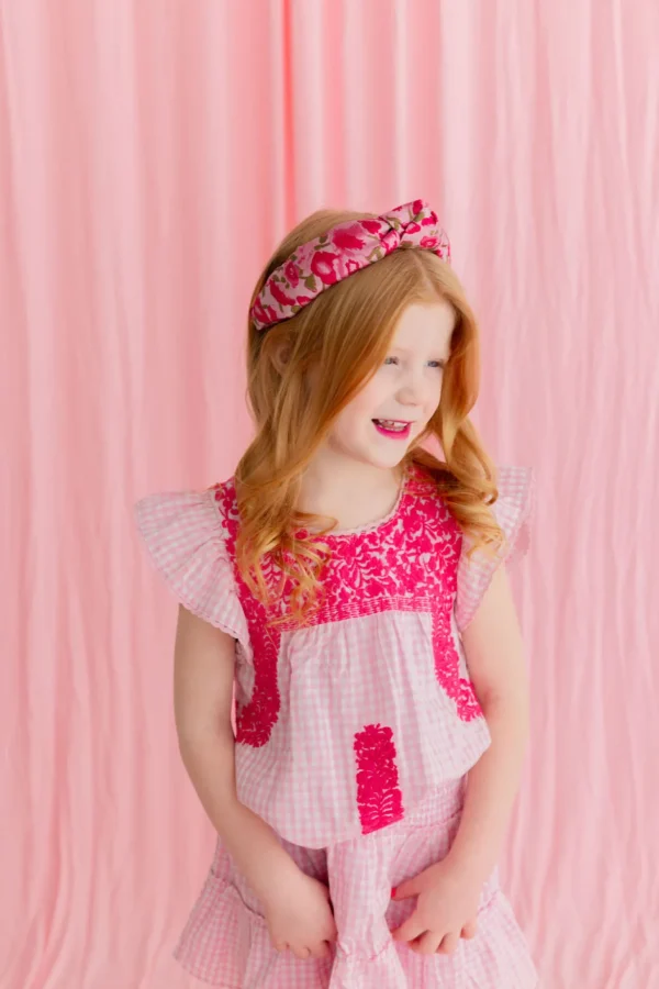 Child Size Rose Garden Brocade Headband-Brianna Cannon Fashion