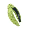 Child Size Shimmer Headband with Hand-Sewn Crystals in Green-Brianna Cannon New
