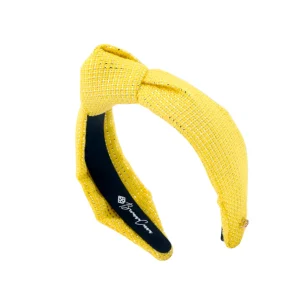 Child Size Solid Tweed and Gold Headband in Yellow-Brianna Cannon Best