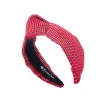 Child Size Solid Tweed and Gold Headband in Red-Brianna Cannon New