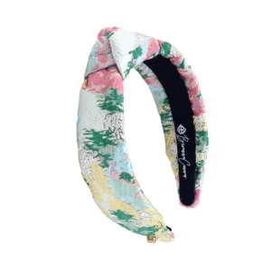 Child Size Spring Floral Brocade Headband-Brianna Cannon New
