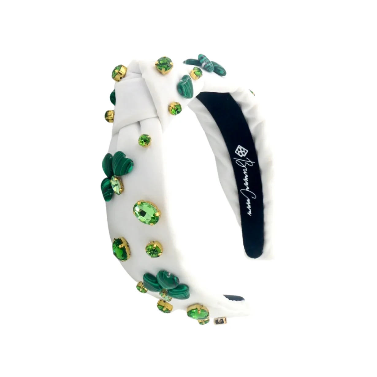 child_size_white_headband_0-1.webp Child Size White Headband with Shamrocks & Crystals-Brianna Cannon Hot