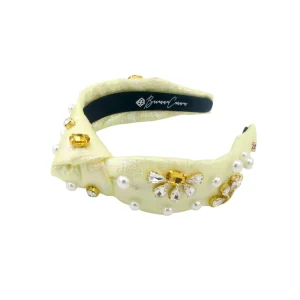 Child Size Yellow Shimmer Daisy Headband-Brianna Cannon Clearance