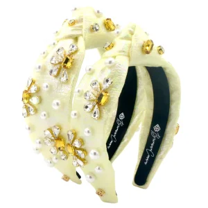 Child Size Yellow Shimmer Daisy Headband-Brianna Cannon Clearance