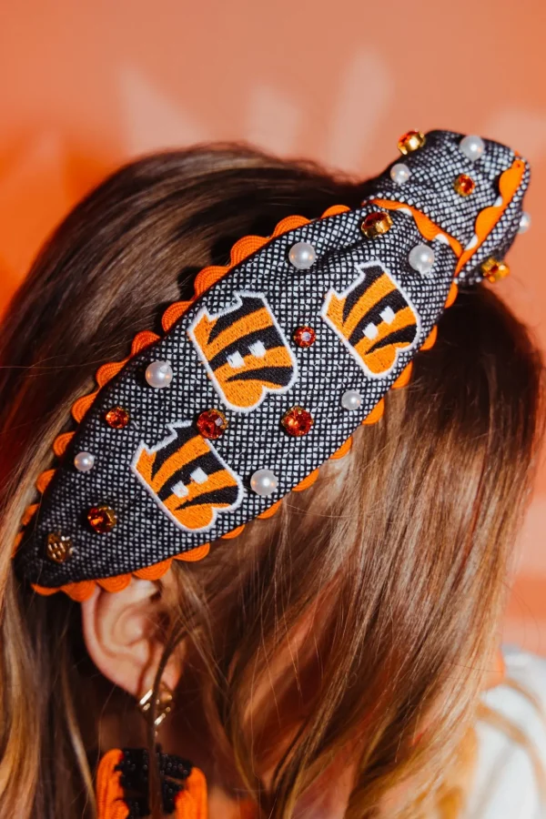 Cincinnati Bengals Adult Cross Stitch Headband-Brianna Cannon Sale