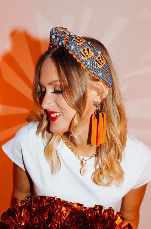 Cincinnati Bengals Adult Cross Stitch Headband-Brianna Cannon Sale