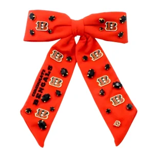 Cincinnati Bengals Orange Bow Barrette-Brianna Cannon Best
