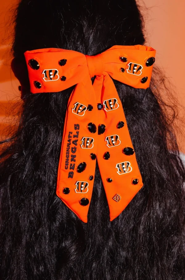 Cincinnati Bengals Orange Bow Barrette-Brianna Cannon Best