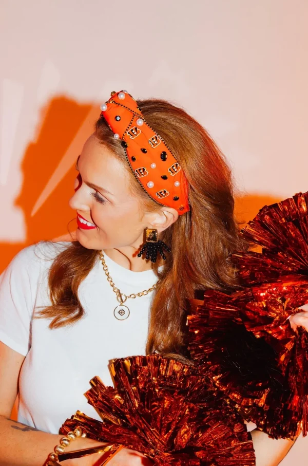 Cincinnati Bengals Orange Logo Headband-Brianna Cannon Discount
