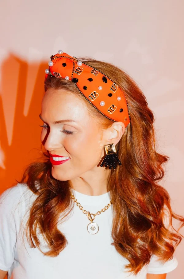 Cincinnati Bengals Orange Logo Headband-Brianna Cannon Discount