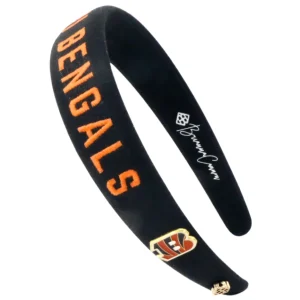 Cincinnati Bengals Thin Embroidered Headband-Brianna Cannon Fashion