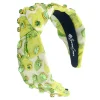 Citrus Brocade Headband with Crystals-Brianna Cannon Fashion